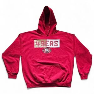 San Francisco 49ers NFL Team Hoodie Sweatshirt Red Size XL